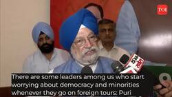 Some leaders start worrying about democracy and minorities on foreign tours, Puri slams Rahul Gandhi News Clip
