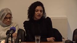 Press conference with Laila Soueif, mother of writer imprisoned in Egypt News Clip