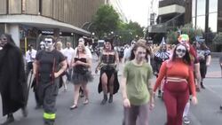 CLEAN : Hordes of Zombies walk the streets of Cape Town for Halloween News Clip