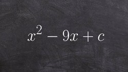 Learn how to find the value that makes a perfect square with fractions Instructional Video