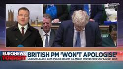 Boris Johnson under fire for 'Trumpian politics' after protesters mob Labour's Starmer News Clip