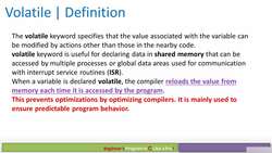 Learn and Master C Programming - volatile' keyword in C Instructional Video