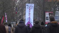 CLEAN : Paris march against police violence, one year after Chouviat's death News Clip