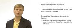 Burden of Proof in a Civil Trial Instructional Video