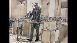 CLEAN : Nice attack trial: court sketch of ex-prosecutor François Molins News Clip