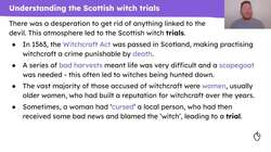 Understanding the historical context of the Scottish witch trials Instructional Video
