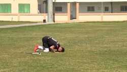 CLEAN : In Gaza, loss of a leg doesn't deter 'hero' footballers News Clip