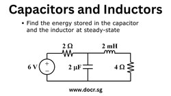 Find the energy stored in the capacitor and the inductor at steady-state Instructional Video