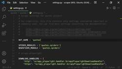 Web Scraping Tutorial with Scrapy and Python for Beginners - Scrapy Project Settings Instructional Video
