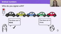 Ordinal numbers show the position of an object in relation to another Instructional Video