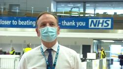 Simon Stevens Vaccine Centre Visit News Clip