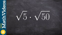 How to find the product of the square root of two numbers, root(5) . root(50) Instructional Video