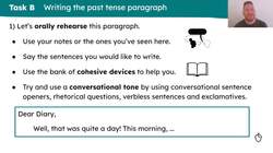 Writing the diary entry of a Windrush passenger after their arrival in the UK Instructional Video