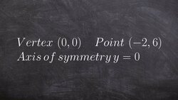 How to write the equation of a parabola when given a point that passes through as well Instructional Video