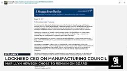 Leaked Memo Shows Lockheed Martin CEO Planned to Stay on Trump's Council News Clip