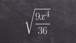 Learning how to simplify the quotient of a radical expression Instructional Video