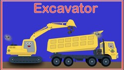 Construction Vehicles and Excavators at Work Instructional Video