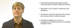 Good Faith as a Defense to a Charge of Fraud Instructional Video