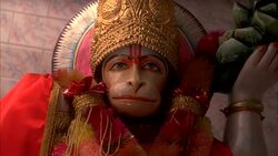 MEDIUM ANGLE OF STATUE OF MONKEY. HINDU GOD. RELIGIOUS. Stock Footage