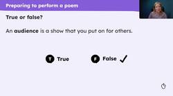 Performing a poem for an audience Instructional Video