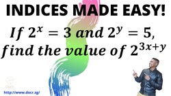 An interesting question involving Indices! Instructional Video