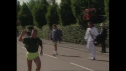 Patrick Rafter walking up to the Wimbledon gates News Clip
