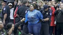 ANTI–Brett Kavanaugh – Multiple arrested for civil disobedience on day of Kavanaugh/Ford hearing Stock Footage