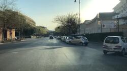 Driving shot through deserted Rome streets Instructional Video