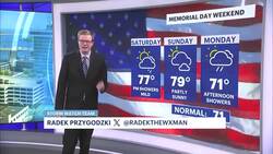 Sunny and warm today, showers possible Saturday night and Monday afternoon News Clip