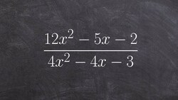 Factor two quadratics and simplify the rational expression Instructional Video