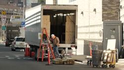 USA - Covid Pandemic, refrigerated trucks for Covid dead in New York News Clip