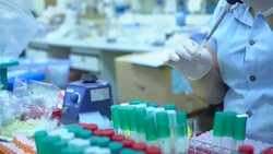 Scientist and bio lab experiment Stock Footage