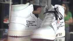 CLEAN : Signed Virgil Abloh or Travis Scott, sneakers for auction in Paris News Clip