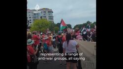 Protesters denounce Israeli PM Netanyahu's speech to US Congress News Clip