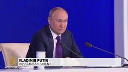 Putin addresses Ukraine, COVID, Navalny in annual news conference News Clip