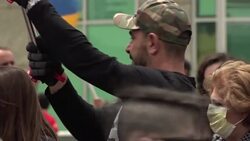 CLEAN : Armenian Americans rally in Los Angeles as Biden recognizes Armenian genocide (2) News Clip