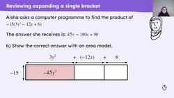 Checking and securing understanding of expanding a single bracket Instructional Video