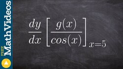 Use the quotient rule of derivatives given a table Instructional Video