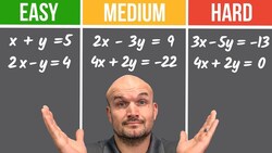 Solve Systems of Equations Easy Medium Hard Instructional Video