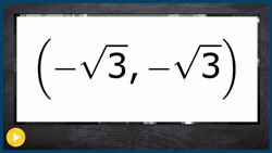 Converting a rectangular point to polar form in the third quadrant Instructional Video