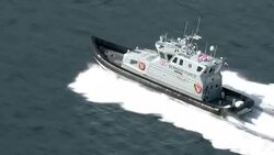 UK Border Force boat on patrol at sea News Clip