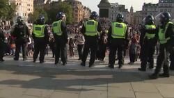 Heavy police presence at anti-lockdown protest News Clip