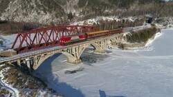 Siberian Winterscape: Marvel at Frozen Wilderness by Drone Stock Footage