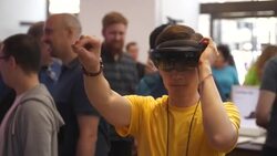 Microsoft VR Headset in Store News Clip