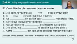 Aller au restaurant : dictation, role-play Instructional Video