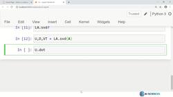 Data Science and Machine Learning (Theory and Projects) A to Z - Mathematical Foundation: Activity-Linear Algebra Module Python Instructional Video