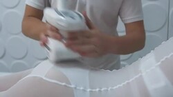 Beautiful girl in massage salon Stock Footage