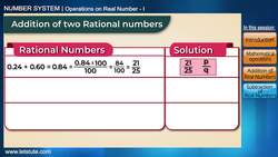 Operations on Real Numbers: Addition and Subtraction Instructional Video