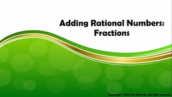 Adding Rational Numbers Fractions Instructional Video