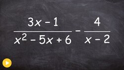 Subtract two rational expressions and determine excluded values Instructional Video